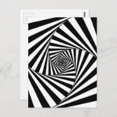Hypnotisches Schwarz-Weiß-Muster Postkarte (Vorne/Hinten)