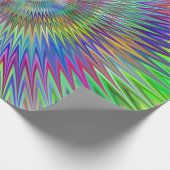 Hypnotisches Stern-Explosions-Fraktal Geschenkpapier (Ecke)