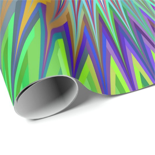 Hypnotisches Stern-Explosions-Fraktal Geschenkpapier (Rolleneckpunkt)