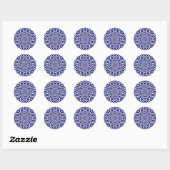Hypnotisches Zickzack-Muster Runder Aufkleber (Blatt)