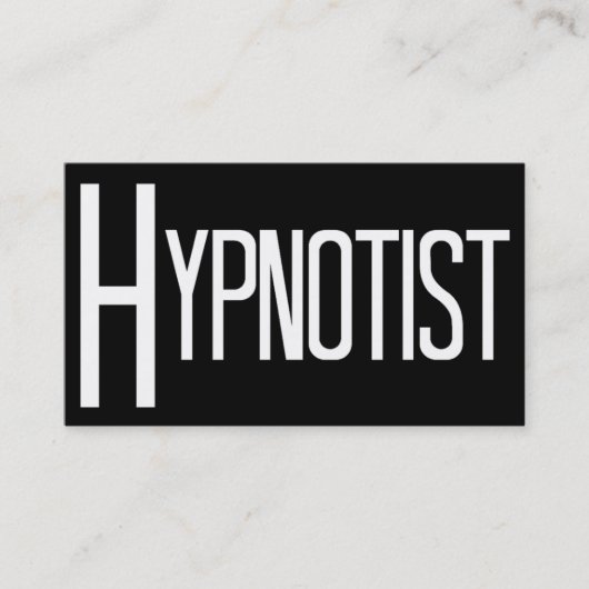 Hypnotise Black Simple Business Card Visitenkarte (Vorderseite)