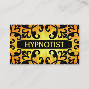 Hypnotise Sunshine Damask Business Card Visitenkarte