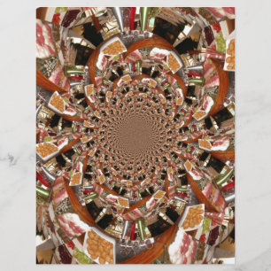 Hypnotisierende Mosaik von Sushi-Brauntönen