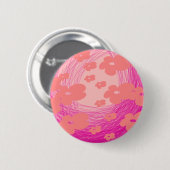 hypnotisierende rosa Blume Button (Vorne & Hinten)