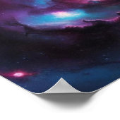 Hypnotisierende Spiralgalaxie: Kosmischer Wirbel Poster (Ecke)