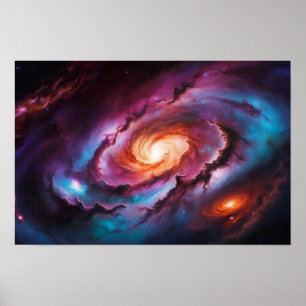Hypnotisierende Spiralgalaxie: Kosmischer Wirbel Poster