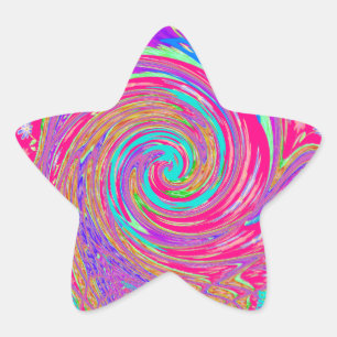 Hypnotisierende Whirlpool Liebe Cyan-Textkunst Gra Stern-Aufkleber
