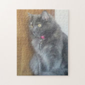 Hypnotisierte graue Katze Puzzle (Vertikal)