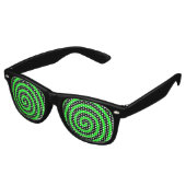 Hypnotisierte grüne Schwarze Sonnenbrille (Schrägansicht)