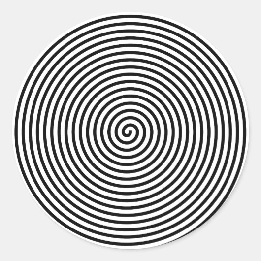 Hypnotisierte Schwarz und Farbe Runder Aufkleber (Vorderseite)