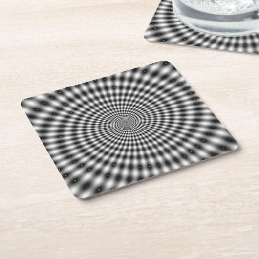 Hypnotisierung der optischen Illusion Spiral Rechteckiger Pappuntersetzer (angewinkelt)