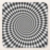 Hypnotisierung der optischen Illusion Spiral Rechteckiger Pappuntersetzer (Vorderseite)