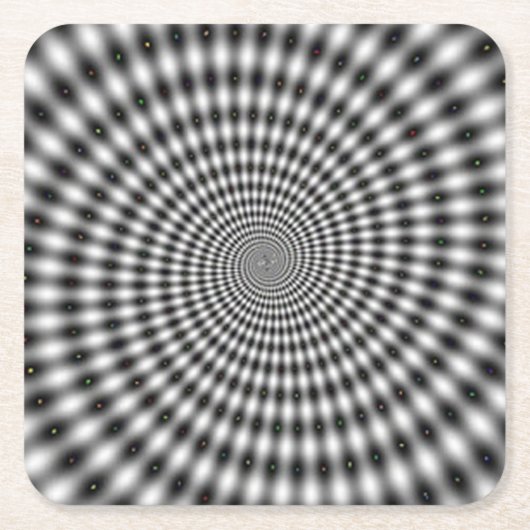 Hypnotisierung der optischen Illusion Spiral Rechteckiger Pappuntersetzer (Vorderseite)