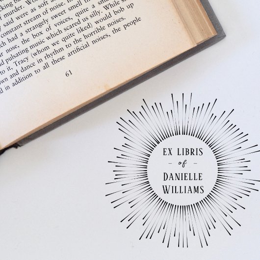 Hypnotisierung der Sun Rays Ex Libris Individuelle Gummistempel