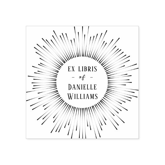 Hypnotisierung der Sun Rays Ex Libris Individuelle Gummistempel (Prägung)