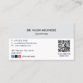 Hypnotist Clinic Business | Minimalistische Ernenn Visitenkarte (Vorderseite)