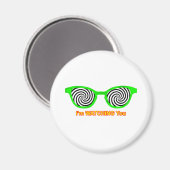Hypnotize Sonnenbrille grüner Rand The MUSEUM anse Magnet (Vorderseite/Rückseite)
