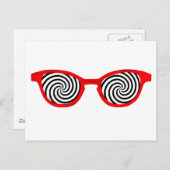 Hypnotize Sonnenbrille Red Rim The MUSEUM Zazzle G Postkarte (Vorne/Hinten)