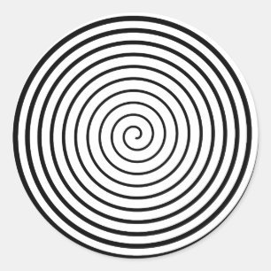 Hypnotizer Weiß Runder Aufkleber