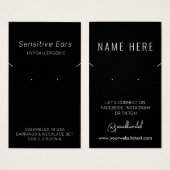 Hypoallergene Schmuckkarte (Vorne & Hinten)