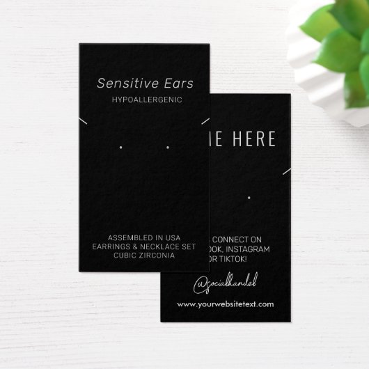 Hypoallergene Schmuckkarte (Schreibtisch)