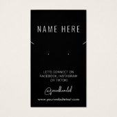 Hypoallergene Schmuckkarte (Rückseite)