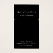 Hypoallergene Schmuckkarte (Vorderseite)