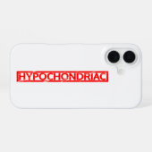 Hypochonder Stempel iPhone 16 Hülle (Rückseite (Horizontal))