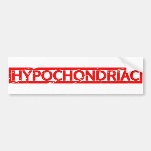 Hypochondriale Briefmarke Autoaufkleber (Vorne)