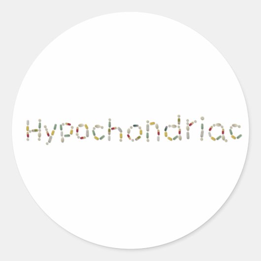 hypochondrisch runder aufkleber (Vorderseite)