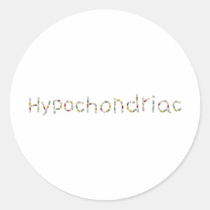 hypochondrisch runder aufkleber