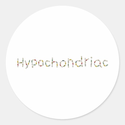 hypochondrisch runder aufkleber (Vorderseite)