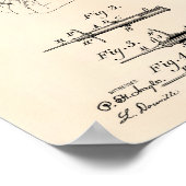 Hypodermische Spritze 1893 Patent Art Old Peper Poster (Ecke)