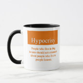 Hypokrisie-Tasse Tasse (Links)