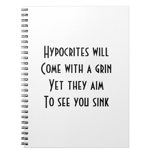 Hypokriten Notizblock (Vorderseite)