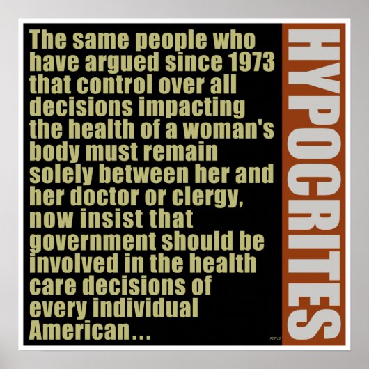 Hypokriten Poster (Vorne)