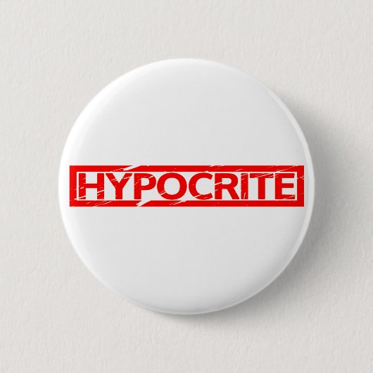 Hypokritsche Briefmarke Button (Vorderseite)