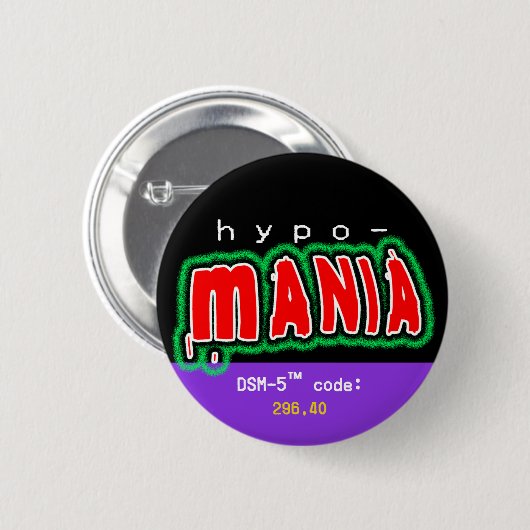 Hypomanieknopf Button (Vorne & Hinten)