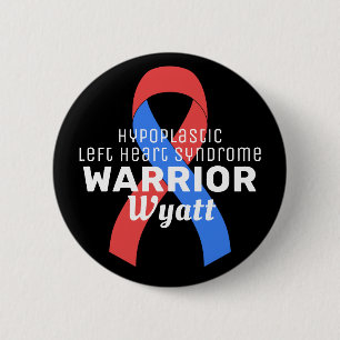 Hypoplastisches Links Herzsyndrom Warrior Black Button
