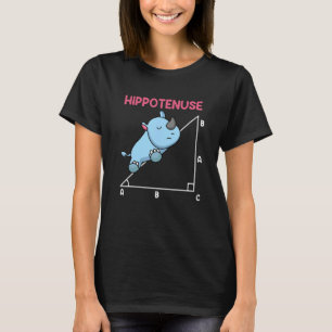 Hypotenuse Hippo Hippotenuse Math 1 T-Shirt