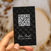Hypotheken-Agent Elegante Dunkle QR-Code Visitenkarte