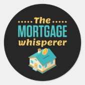 Hypothekenflüsterer Runder Aufkleber (Vorderseite)
