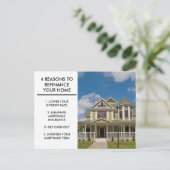 Hypothekengesellschaft Zuhause Refinanzierung Grün Postkarte (Stehend Vorderseite)