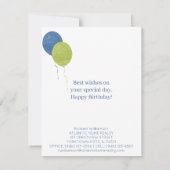 Hypothekenkarte für Realtor Happy Birthday Custom (Rückseite)