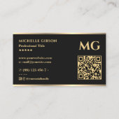 Hypothekenmakler Minimal House Realtor Black Visitenkarte (Rückseite)