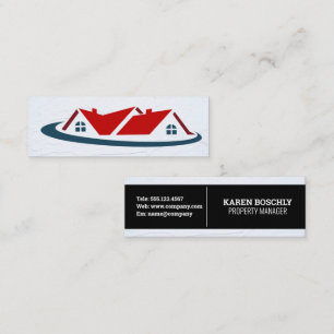 Hypothekenwohnheim Real Anwesen Logo Mini Visitenkarte