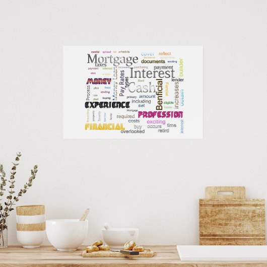 Hypothekenzinsen Poster (Küche)