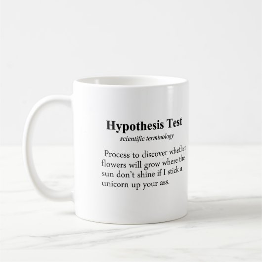 Hypothese-Prüfungs-Definition Kaffeetasse (Links)