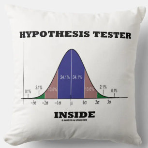 Hypothese Tester Inside (Bell Curve Spaß) Kissen
