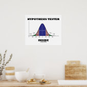 Hypothese Tester Inside (Bell Curve Spaß) Poster (Küche)